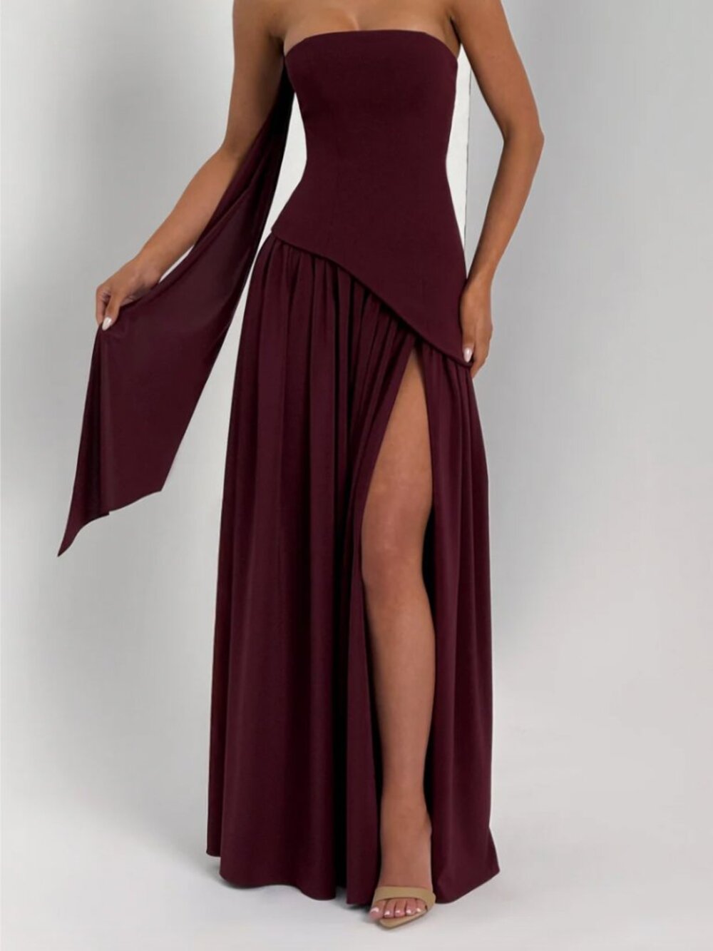 Babyboo Maliyah Maxi Dress in Cherry Lacquer